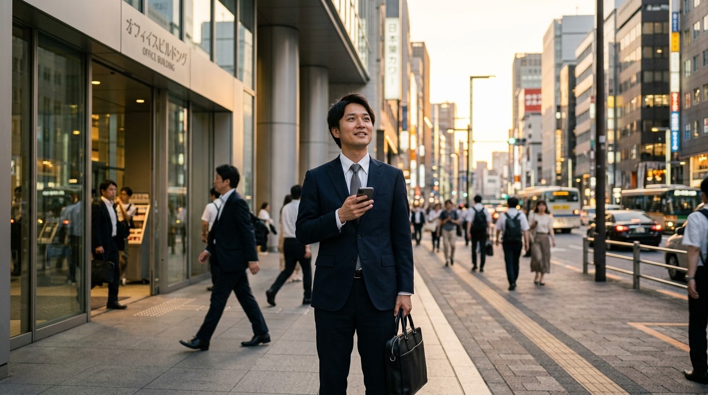 オフィスを出て独立を考える日本人のビジネスパーソン