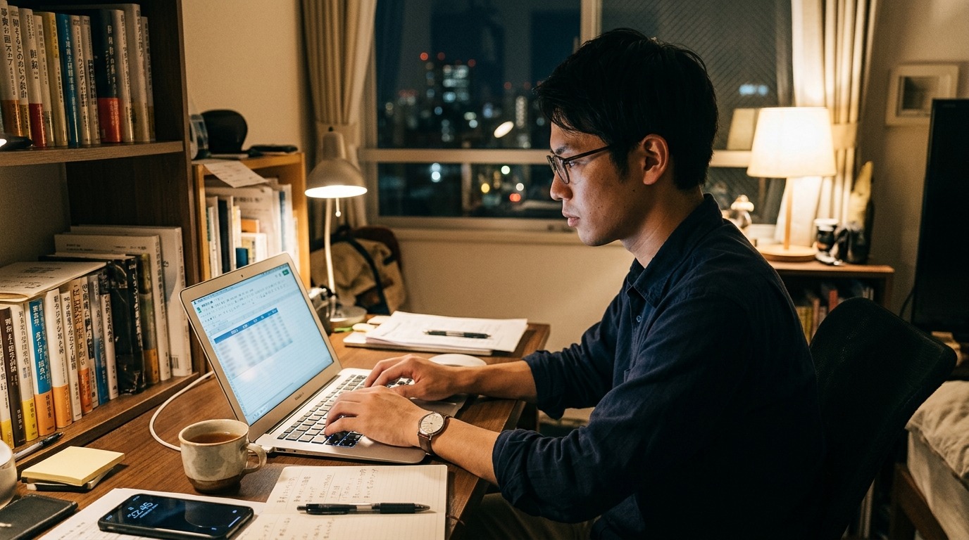 働きながら副業で独立の準備を進める日本人